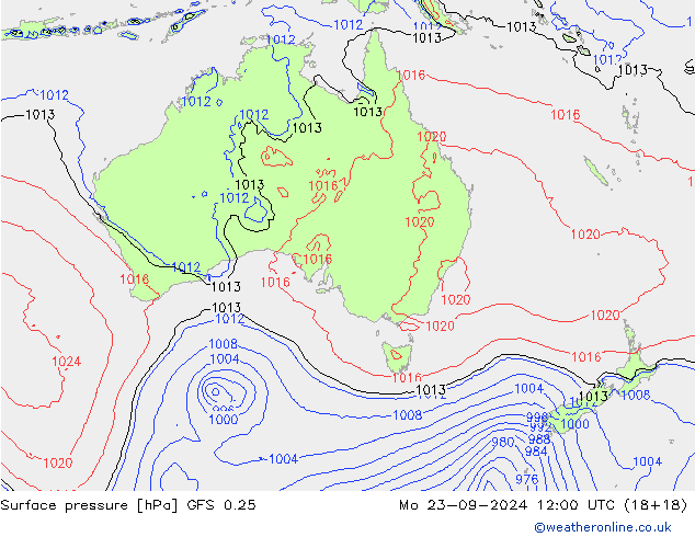 GFS 0.25: Mo 23.09.2024 12 UTC