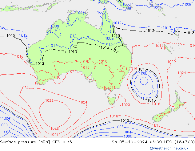 GFS 0.25: sab 05.10.2024 06 UTC