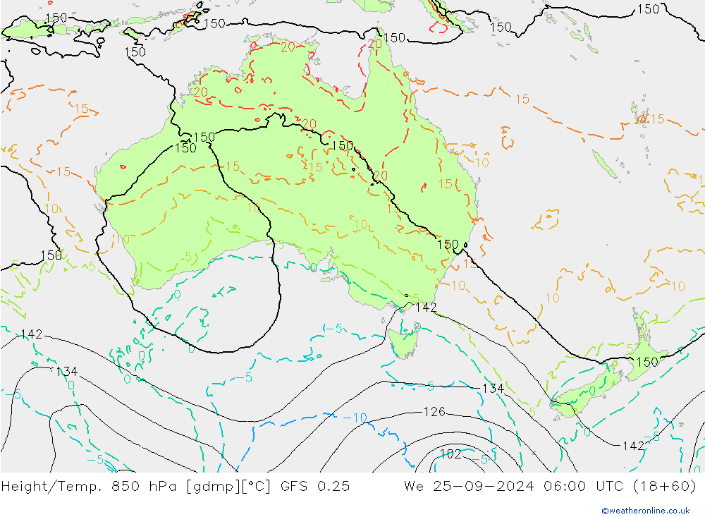 Z500/Rain (+SLP)/Z850 GFS 0.25 mer 25.09.2024 06 UTC