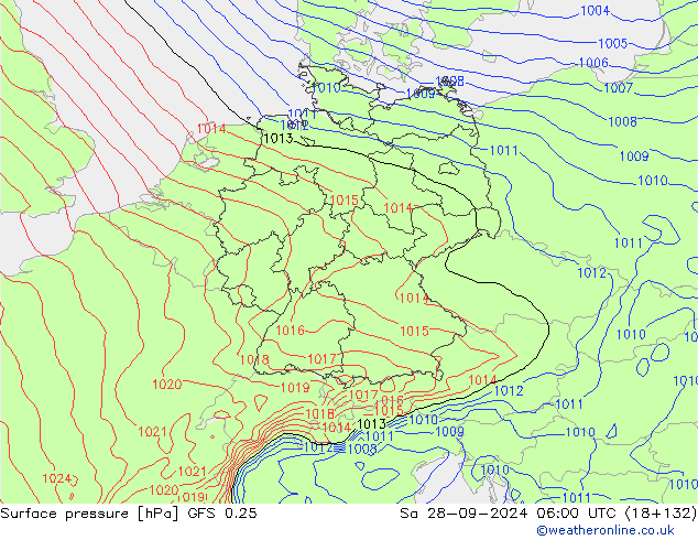 GFS 0.25: sáb 28.09.2024 06 UTC