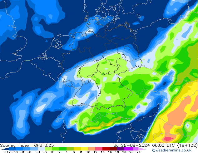 Soaring Index GFS 0.25 So 28.09.2024 06 UTC