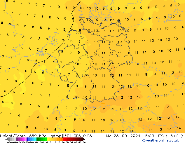 Z500/Rain (+SLP)/Z850 GFS 0.25 Seg 23.09.2024 15 UTC