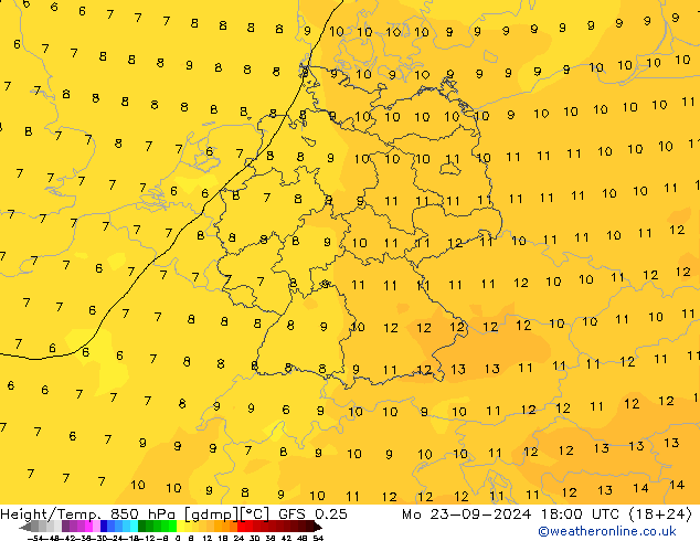 Z500/Regen(+SLP)/Z850 GFS 0.25 ma 23.09.2024 18 UTC