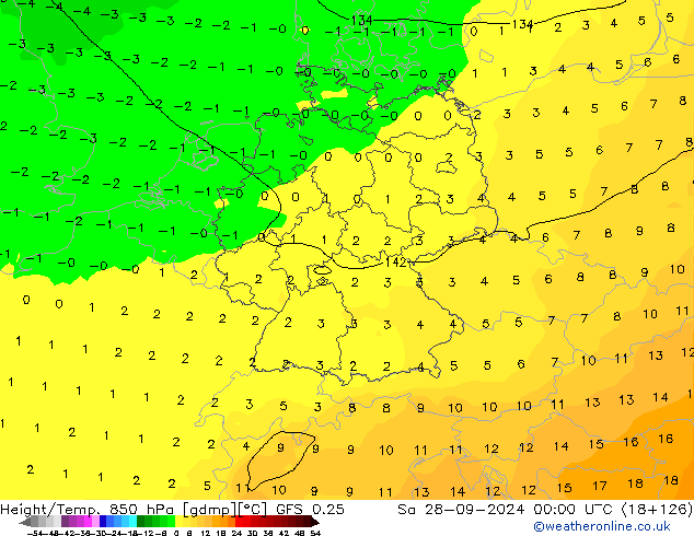 Z500/Rain (+SLP)/Z850 GFS 0.25 Sáb 28.09.2024 00 UTC