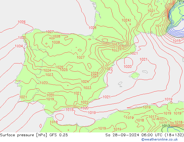 GFS 0.25: za 28.09.2024 06 UTC