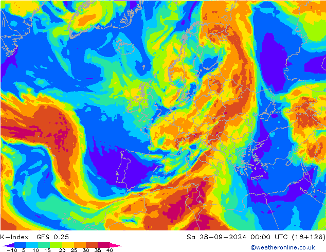 K-Index GFS 0.25 Sáb 28.09.2024 00 UTC