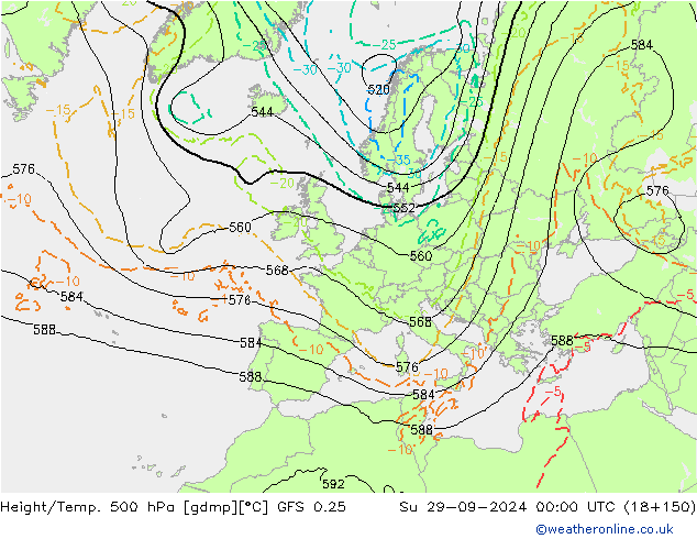 GFS 0.25: nie. 29.09.2024 00 UTC