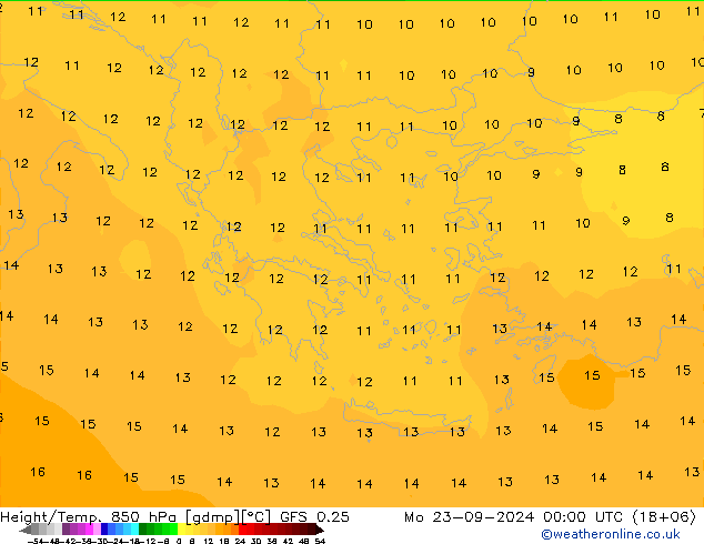 GFS 0.25: Po 23.09.2024 00 UTC