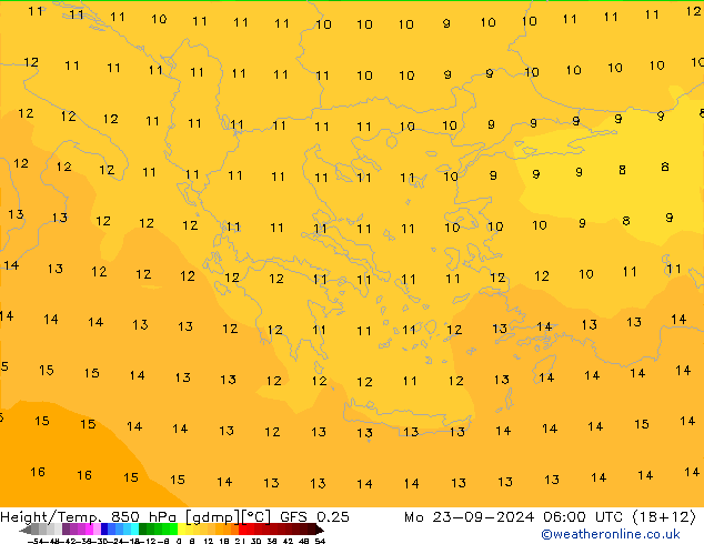 Z500/Rain (+SLP)/Z850 GFS 0.25 Mo 23.09.2024 06 UTC