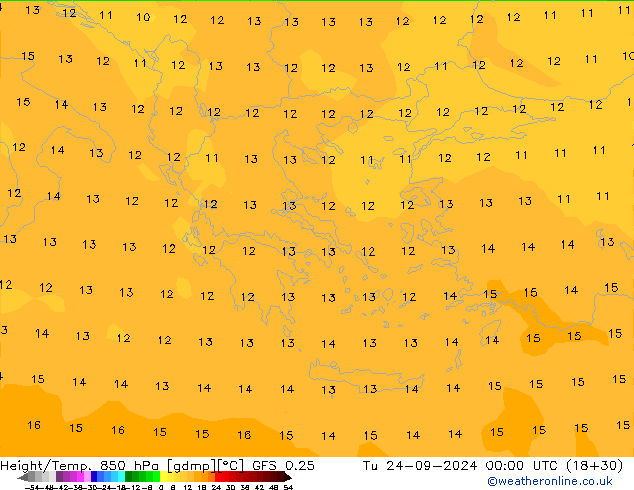 Z500/Rain (+SLP)/Z850 GFS 0.25 Ter 24.09.2024 00 UTC