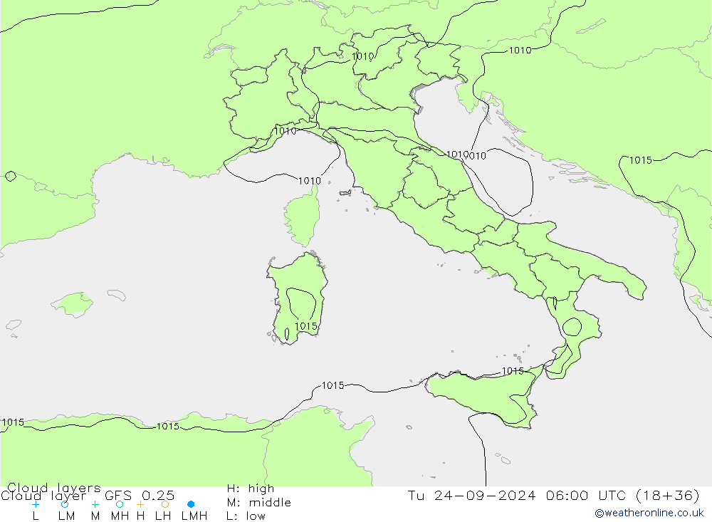 Cloud layer GFS 0.25 mar 24.09.2024 06 UTC