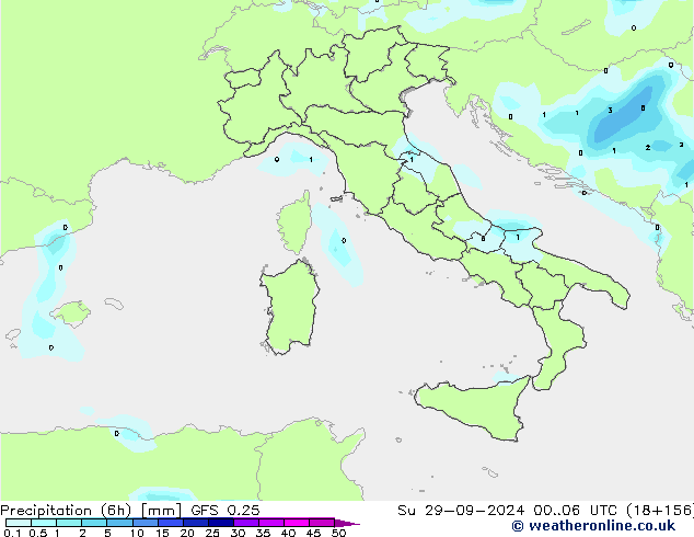 Z500/Rain (+SLP)/Z850 GFS 0.25 dim 29.09.2024 06 UTC