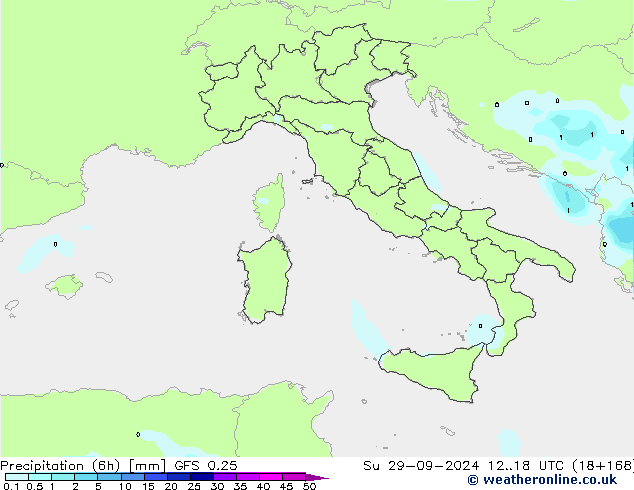 Z500/Rain (+SLP)/Z850 GFS 0.25 Su 29.09.2024 18 UTC