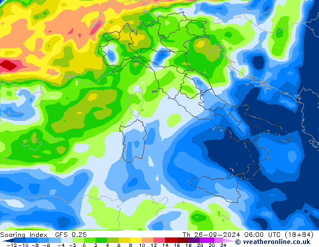 Soaring Index GFS 0.25 Th 26.09.2024 06 UTC