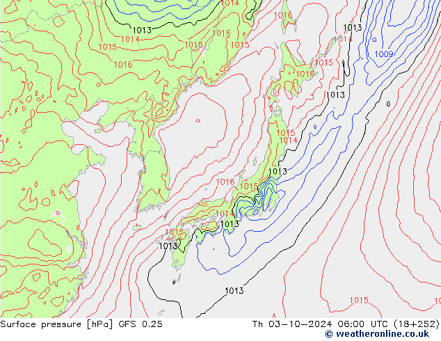 GFS 0.25: jeu 03.10.2024 06 UTC