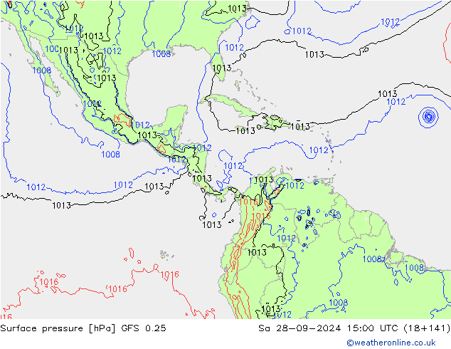 Yer basıncı GFS 0.25 Cts 28.09.2024 15 UTC