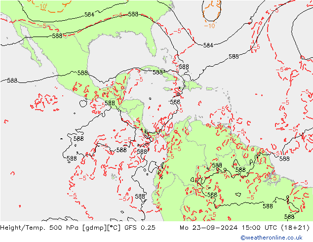 Z500/Rain (+SLP)/Z850 GFS 0.25 Seg 23.09.2024 15 UTC