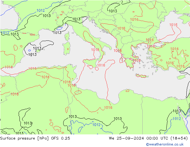 GFS 0.25: We 25.09.2024 00 UTC