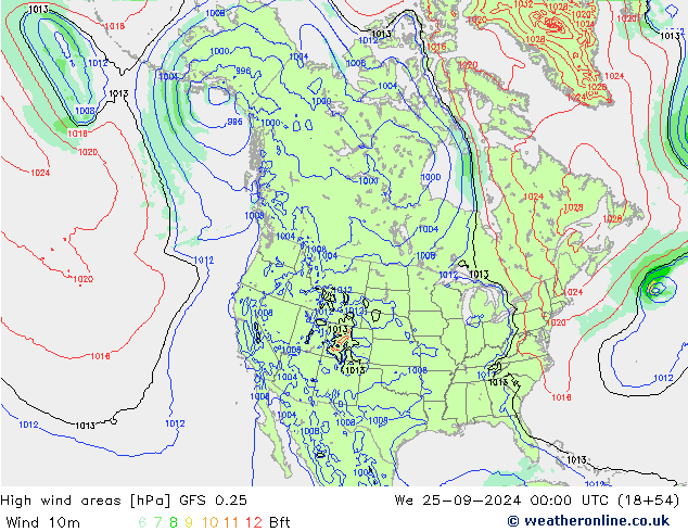 Sturmfelder GFS 0.25 Mi 25.09.2024 00 UTC