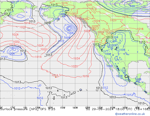 GFS 0.25: Paz 29.09.2024 18 UTC