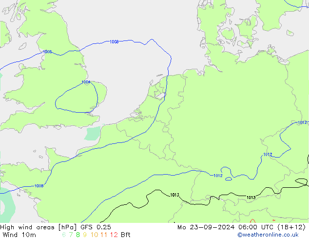 Sturmfelder GFS 0.25 Mo 23.09.2024 06 UTC