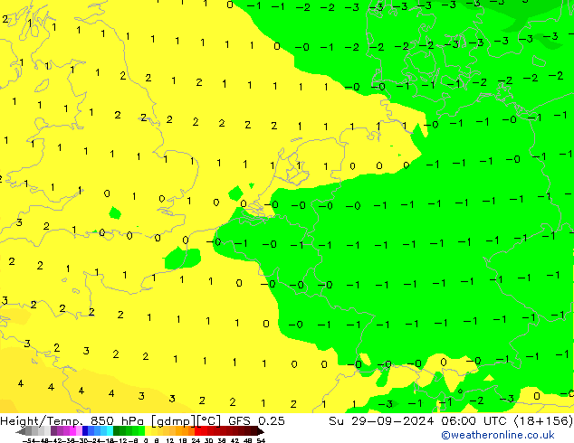 Z500/Rain (+SLP)/Z850 GFS 0.25 Su 29.09.2024 06 UTC