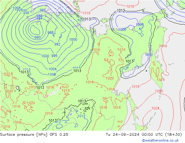 GFS 0.25: Tu 24.09.2024 00 UTC