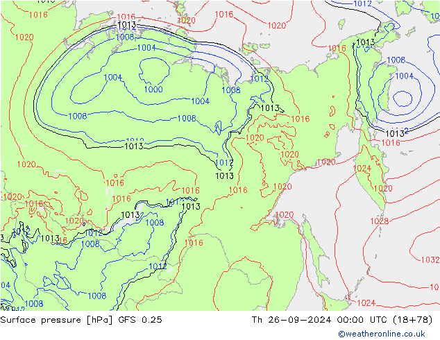 GFS 0.25: Qui 26.09.2024 00 UTC