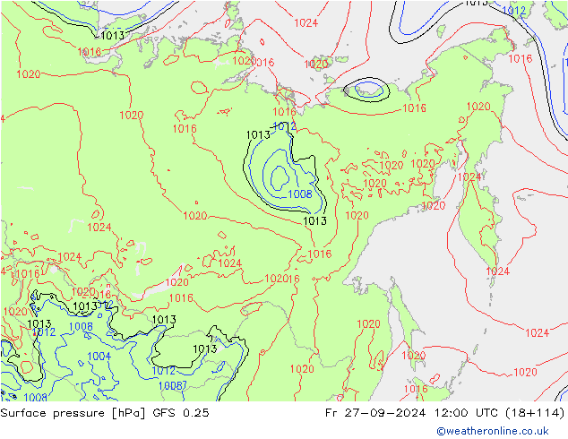 GFS 0.25: vr 27.09.2024 12 UTC