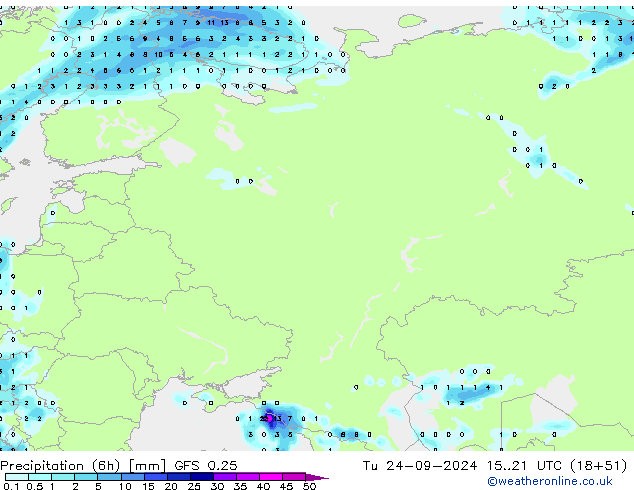 Z500/Rain (+SLP)/Z850 GFS 0.25 Tu 24.09.2024 21 UTC