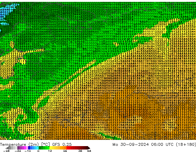 GFS 0.25: lun 30.09.2024 06 UTC