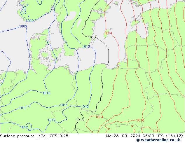 GFS 0.25: Seg 23.09.2024 06 UTC