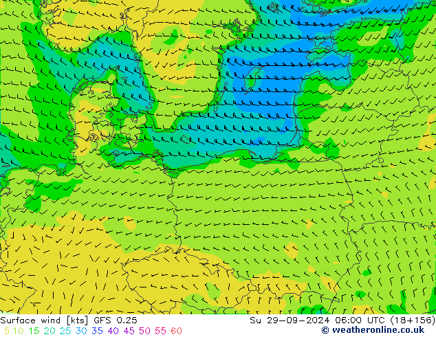  10 m GFS 0.25  29.09.2024 06 UTC