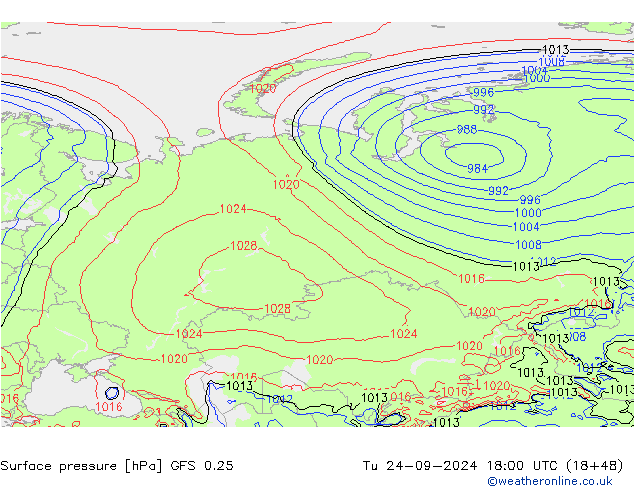 GFS 0.25: Sa 24.09.2024 18 UTC