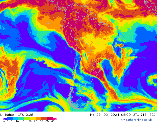 K-Index GFS 0.25 Seg 23.09.2024 06 UTC