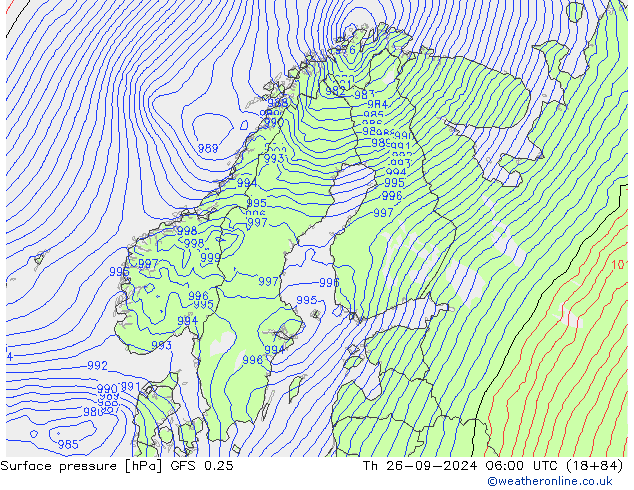 GFS 0.25: jue 26.09.2024 06 UTC