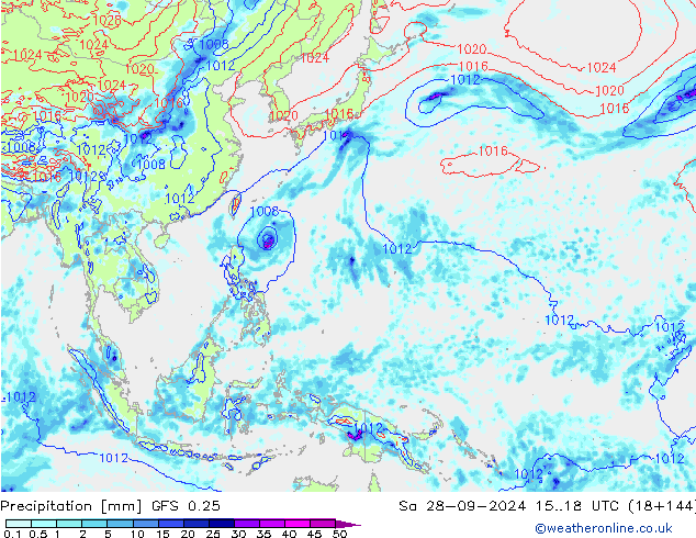 GFS 0.25: Sáb 28.09.2024 18 UTC