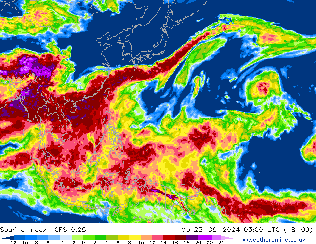 Soaring Index GFS 0.25 lun 23.09.2024 03 UTC