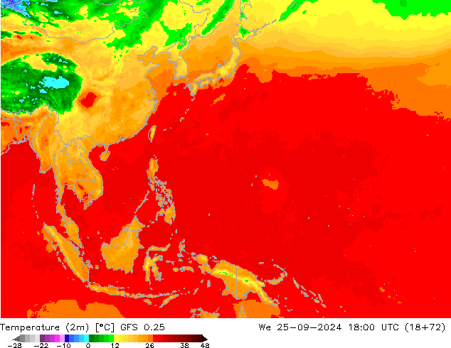 GFS 0.25: ср 25.09.2024 18 UTC