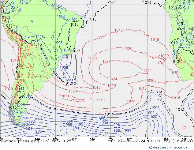 GFS 0.25: Cu 27.09.2024 06 UTC