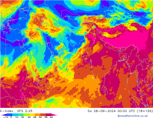 K-Index GFS 0.25 сб 28.09.2024 00 UTC