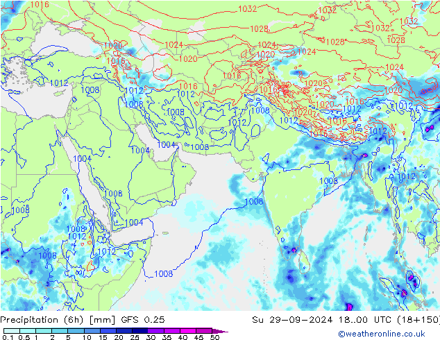 Z500/Rain (+SLP)/Z850 GFS 0.25 Вс 29.09.2024 00 UTC