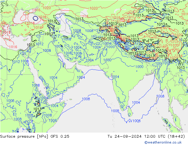 GFS 0.25: di 24.09.2024 12 UTC