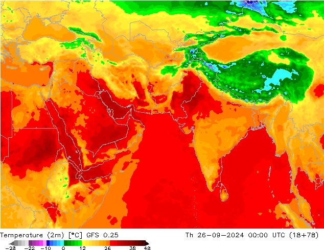 GFS 0.25: czw. 26.09.2024 00 UTC