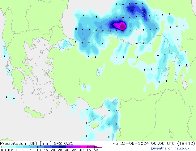 Z500/Rain (+SLP)/Z850 GFS 0.25 Seg 23.09.2024 06 UTC