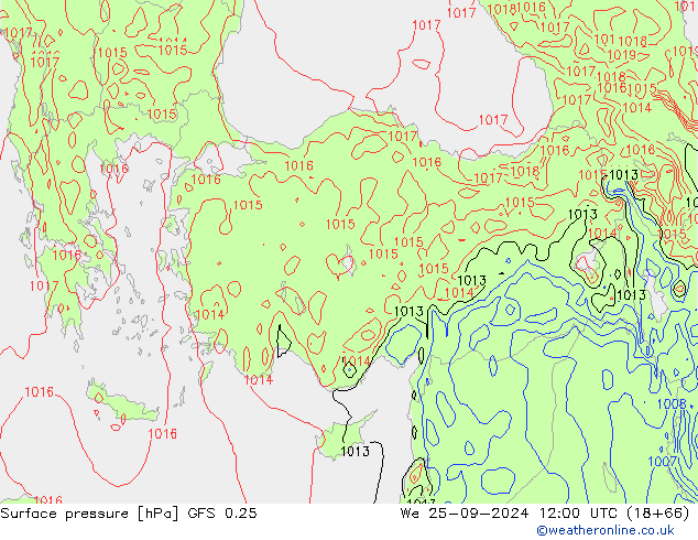 GFS 0.25: śro. 25.09.2024 12 UTC