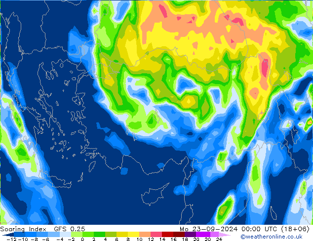 Soaring Index GFS 0.25 Mo 23.09.2024 00 UTC