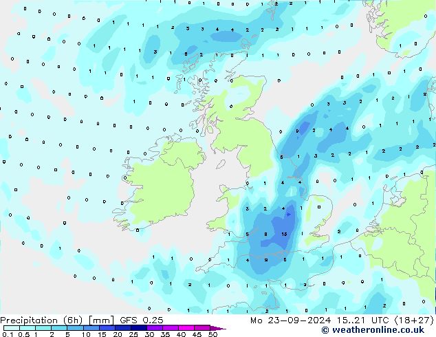 Z500/Rain (+SLP)/Z850 GFS 0.25 Mo 23.09.2024 21 UTC