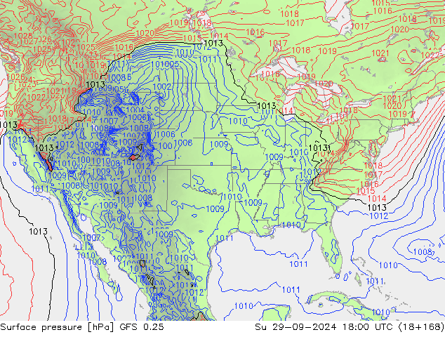 GFS 0.25: nie. 29.09.2024 18 UTC