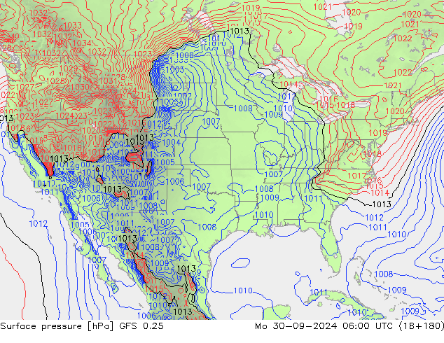 GFS 0.25: Pzt 30.09.2024 06 UTC